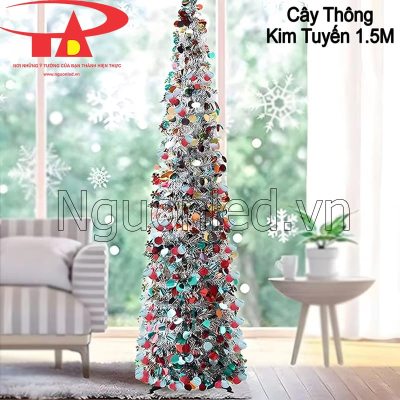 Cây thông kim tuyến 1.5M