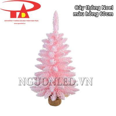 Cây thông Noel màu hồng 60cm