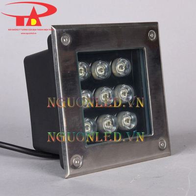 Đèn led âm đất vuông 9w