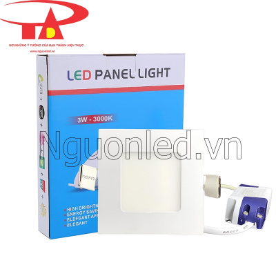 Đèn led âm trần 3w vuông màu vàng