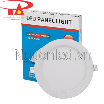 Đèn led âm trần tròn 3 màu 15w