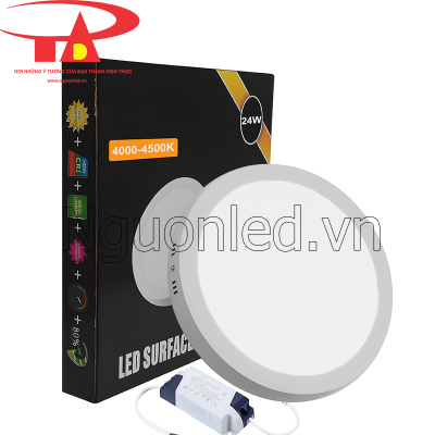 Đèn led ốp nổi 24W tròn màu trung tính