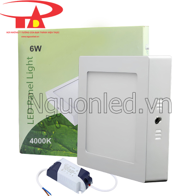 Đèn led ốp nổi 6W vuông màu trung tính