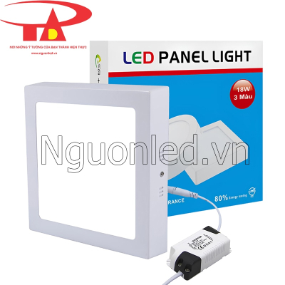Đèn led ốp trần vuông 18W 3 màu