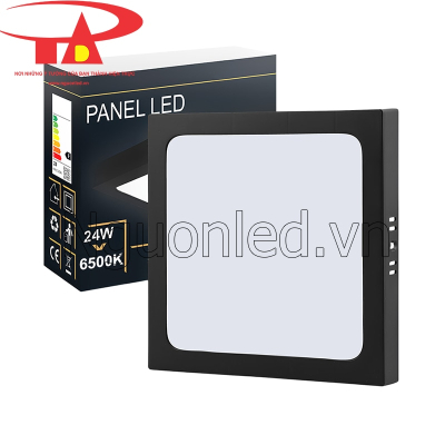 Đèn led ốp trần vuông 24W vỏ đen màu trắng