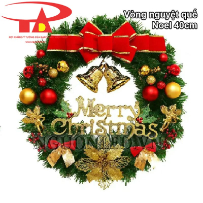 Vòng nguyệt quế Noel 40cm